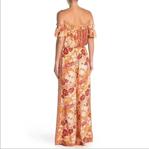 NWT Free People Carmen Wide Leg Off the Shoulder Jumpsuit XS - Picture 12 of 13